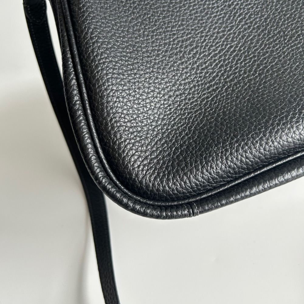 Coach Cary Black Pebbled Leather Crossbody Shoulder Bag CC437 Excellent - Picture 5 of 12